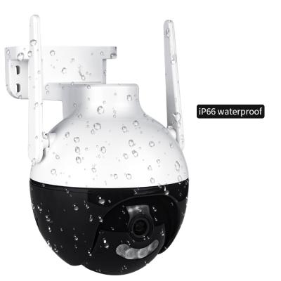 China Wireless 4k Ip66 Outdoor Waterproof Security Camera With Alarm Siren for sale