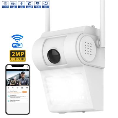 China 2MP 5MP Outdoor Smart Wireless Wifi Camera Waterproof For Wall Yard Lamp for sale