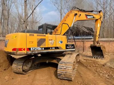 China Sany Usado Sy215c 20t 21t Excavadora de rastreador hidráulico Construção Excavadoras de mineração Construção à venda