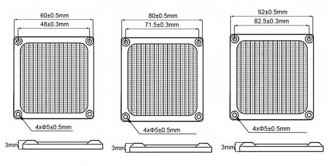 Aluminum frame mesh fan dust filter grill