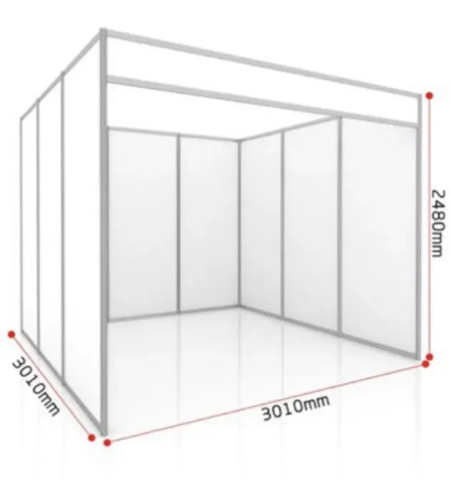 Xinmiao Customized Shell Scheme Booth 2 by 2m for Exhibition and Event