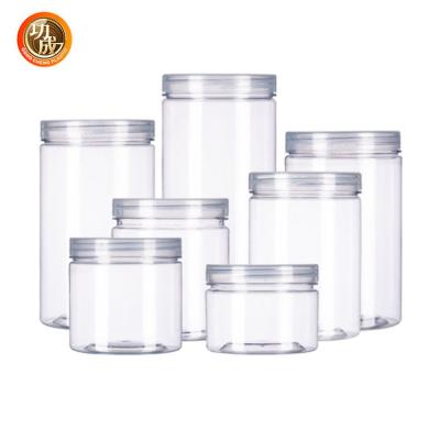 China 19oz 100 Caliber 500ml Plastic Wide Mouth Jars For Spices Food for sale