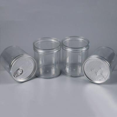 China Transparent Wide Mouth Pet Plastic Honey Containers With Lids Food Grade for sale