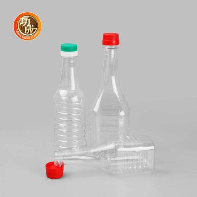 China Edible Oil Soy Sauce Plastic Bottle 500ml PET Cooking Oil Bottles for sale