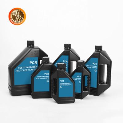China CQM Empty 1L Motor Engine Oil Bottle PCR Plastic Packaging Container for sale