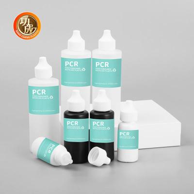 China 30 ml 50 ml 120 ml Pcr plástico aplicador de compressão de óleo para cabelo frasco de embalagem com tampa de distribuição aberta à venda