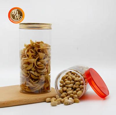 China Custom PET Food Plastic Wide Mouth Jars With Lids 410ml for sale
