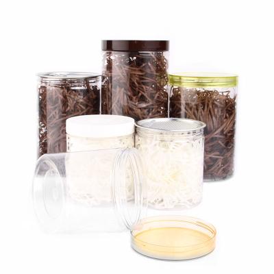 China ODM Candy Cookie Jar 85 Caliber PET Transparent Empty Food Grade for sale