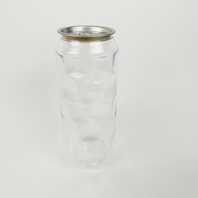 China 500ml Transparent Water Bottles Cold Pressed Juices Empty Plastic Containers Jars for sale