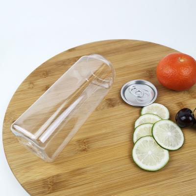 China Food Grade PLA Square Plastic Water Bottle Clear Plastic Containers Jars for sale