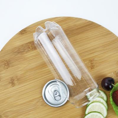 China 0.5 Liter Plastic Food Container Jars Clear Plastic PET Containers With Can Lids en venta