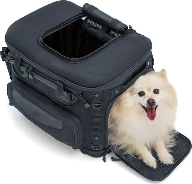 SAMPLE Portable Weather Resistant Motorcycle Dog Cat Carrier Crate for Luggage Rack or Passenger Seat