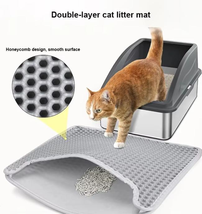 Stainless Steel Cat Litter Box XL Enclosed Cat Toilet with Lid High Sided Anti-Urine Leakage Non-Stick Bottom&Metal Scoop OEM