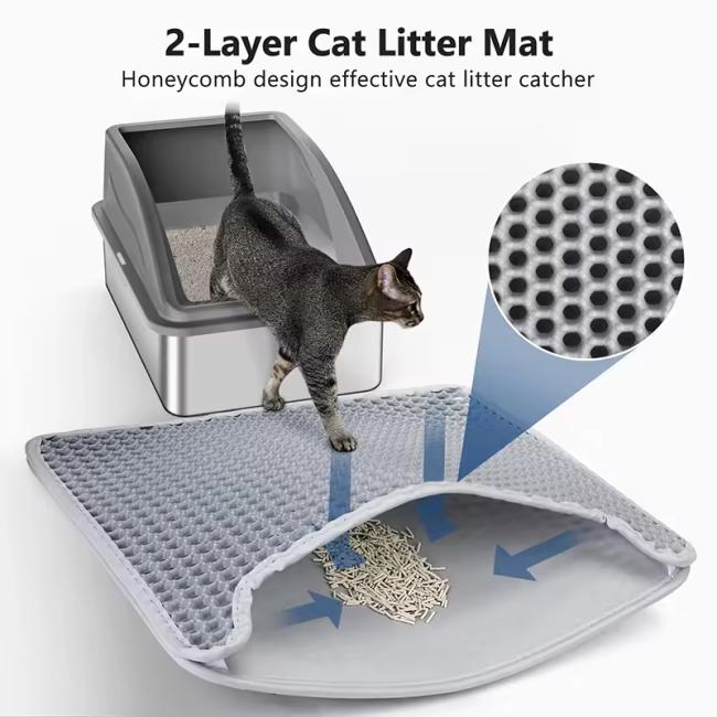 Stainless Steel Cat Litter Box XL Enclosed Cat Toilet with Lid High Sided Anti-Urine Leakage Non-Stick Bottom&Metal Scoop OEM