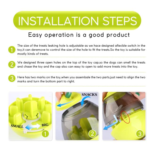 Hot Sale Non-toxic Interactive Dog Toy , Pet Food Dispenser Ball Toy for Pet Increases IQ
