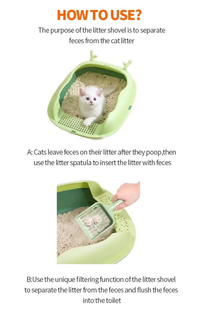 Convenient Good Quality Pet Cleaning Supplies Waste Poop Scooper Cat Litter Scoop