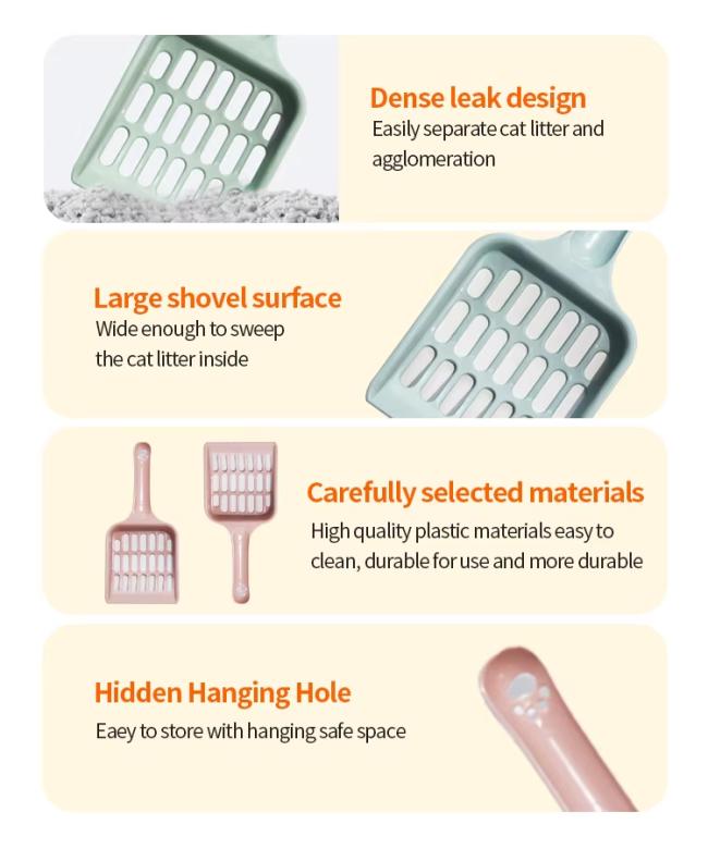 Convenient Good Quality Pet Cleaning Supplies Waste Poop Scooper Cat Litter Scoop