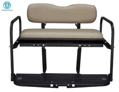 China Powder Coated Steel Grey Golf Cart Flip Seat Kit With Sturdy Frame for sale