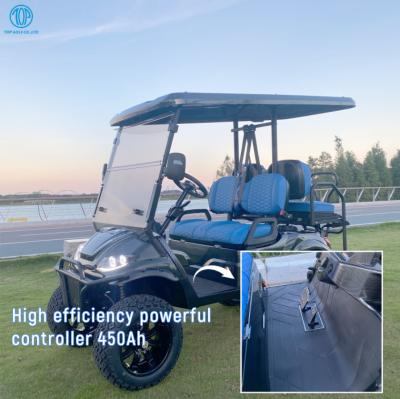 China 4 Seater Golf Cart Key Less 60V 5KW PMSM System Electric Golf Buggy Scooter Remote Control for sale