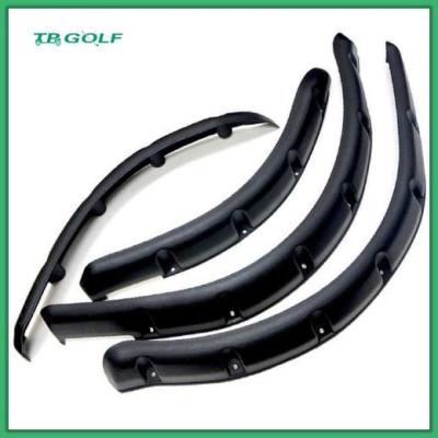 China Front And Rear Golf Cart Fender Flares Black Plastic With Mounting Hardware for sale