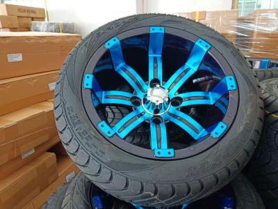 China Chrome Finishing Blue Color 12 Inch EZGO Golf Cart Rims for sale