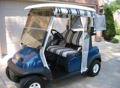China Track Style Golf Cart Enclosures 3  Sided Nylon Golf Cart Covers Light Weigh for sale