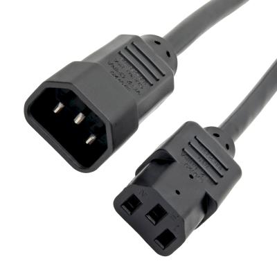 China C13 To C14 10a 250v Power Cord 18 Awg C14 Mates With A C13 Outlet for sale