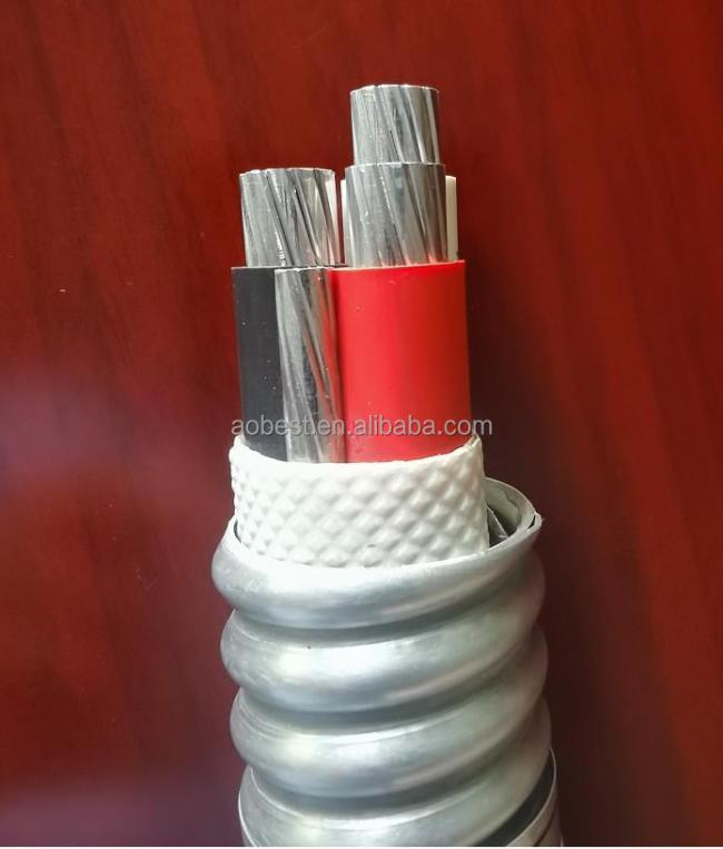 2023 aobest Aluminum Interlocked AC90 Cable 1/0 awg