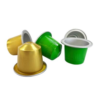 China Colourful Aluminum Foil Empty Coffee Capsule NespressoCoffee Storage Capsules for Food for sale