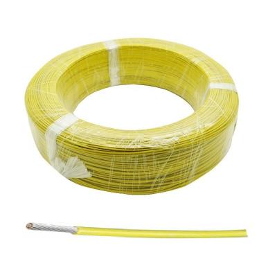 China Silver Plated 18 AWG high temperature Wire Fluorine Plastic Yellow Color for sale