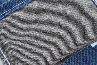 中国 11 Oz Special Weaving Fake Knitted Denim Fabric AB Yarn Design Special Backside For Man Jeans India Market Bangladesh 販売のため