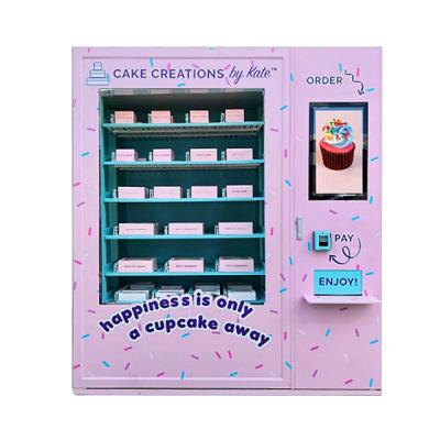 China 8 Shelves Sprinkles Cupcake Vending Machine With Elevator And Refrigerator for sale