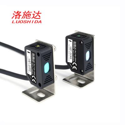 China Through Beam Type Square Laser Proximity Sensor With Cable Type 3 Wire Q31 Visible Light 660nm for sale