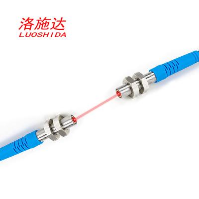 China CE M6 Proximity Probe Sensor Small Spot Size Visible Light 660nm Cylindrical Through Beam for sale