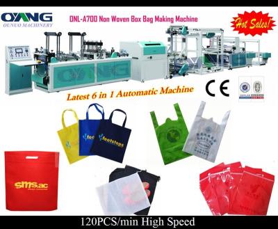 China PP automatic non woven bag making machines / carry bag machine for sale