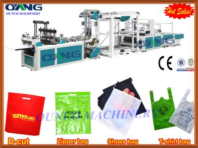 China auto high speed non woven bag making machine , t-shirt bag machines for sale