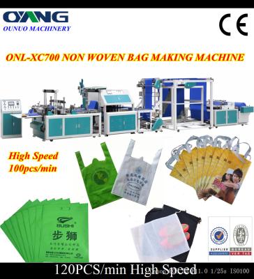 China Automatic non woven carry bag making machine with two stepper motor for sale