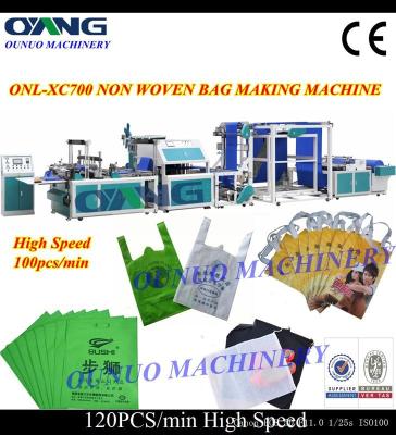China Non Woven Box Bag Making Machine With Handle for sale