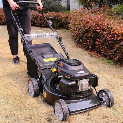 China Garden Gasoline Hand Push Self Propelled Lawn Mower 4 Stroke for sale