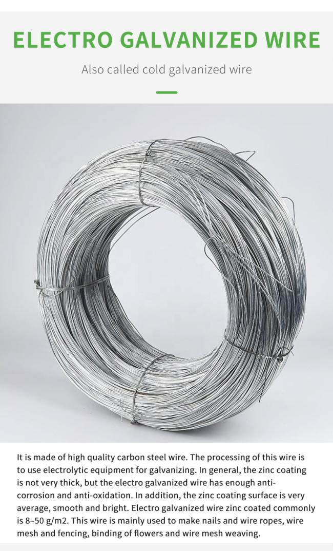 Cheap price electro Galvanized steel wire
