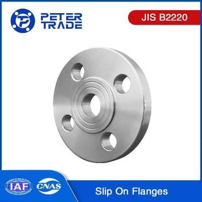 China JIS B2220 A105 Carbon Steel Stainless Steel ASTM A182 Flat Face Slip On Flanges 20KG/CM2 for Wastewater Treatment Plants for sale
