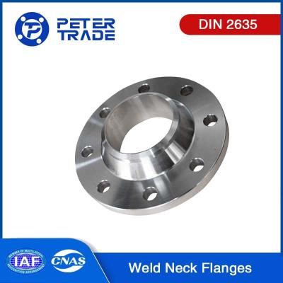 China DIN 2635 PN40 A105 Carbon Steel / 316 Stainless Steel Flanges Weld Neck Raised Face Flanges From DN 10 To DN 500 for sale