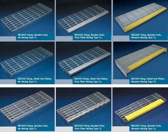 Hot dip galvanizing galvanized outdoor steel grating stair treads