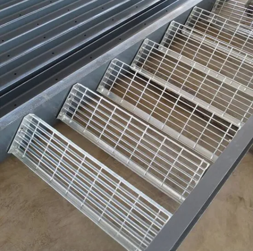 Steel grating walkway and staircase application