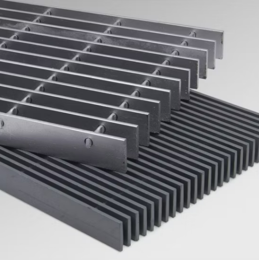 Steel grating application in industrial platform construction