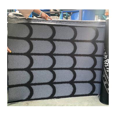 China 1m Width Colored Sand and Aluminum Foil Fish Scale Roof Bitumen Waterproof Membrane for sale