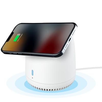 China Magnetic Wireless Charger Speaker 15W Portable Mini 90mm×114mm Size for sale