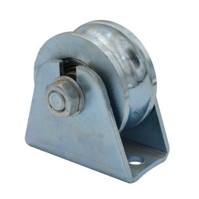 China Sliding gate roller GW614 U Groove，Galvanized, Iron, Double bearing, With open frame for sale