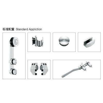 China Glass Sliding Door Kit 107A, stainless steel 304, finishing satin, for bathroom door for sale