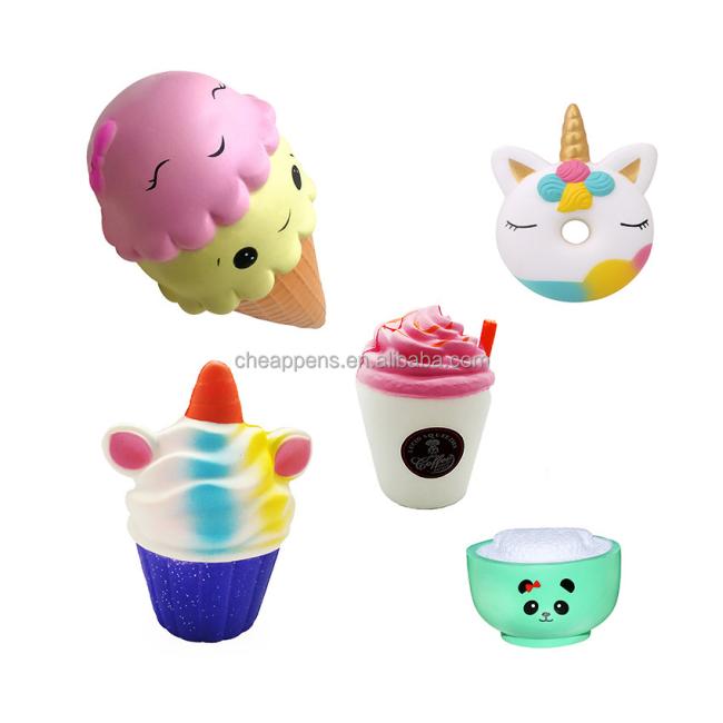 Promotional Gift Silicone Anti Stress Toy Kawaii Slow Rising squeeze mochi squishies PU foam